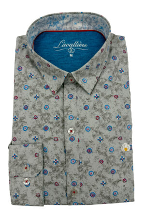 Camisa Micro Patrón Floral