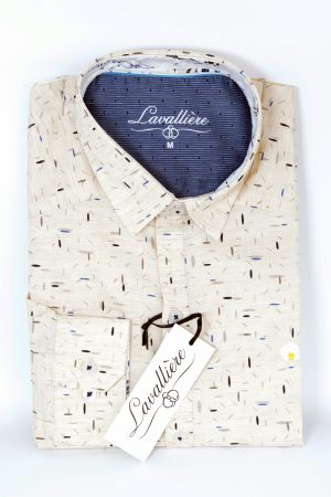 Camisa Beige con Diseño Moderno