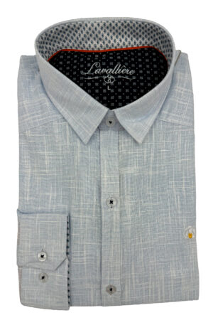 Camisa Jaspeada Azul Claro