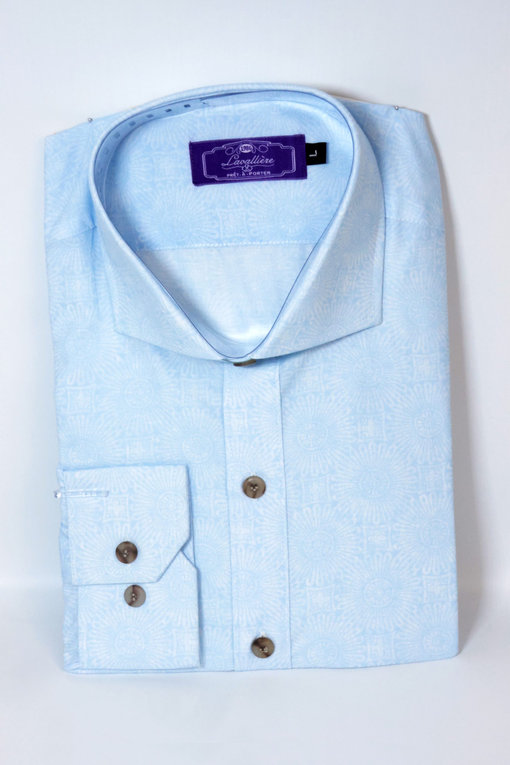 Camisa Algodón Premium Azul Cielo