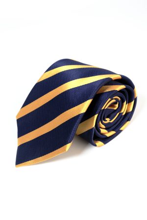 Corbata Rayas Azul Oro