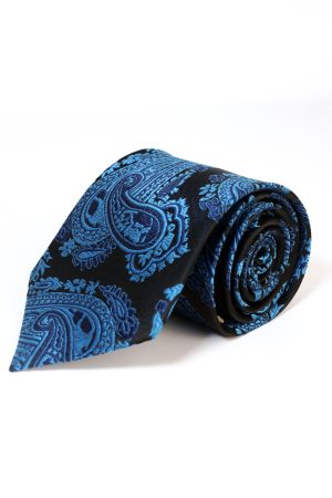 Corbata Paisley Azul Real