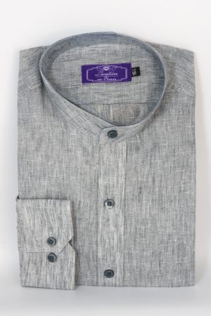 Camisa Lino Gris Mao