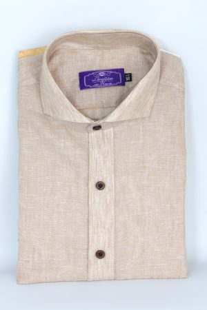 Camisa Lino Beige Arena