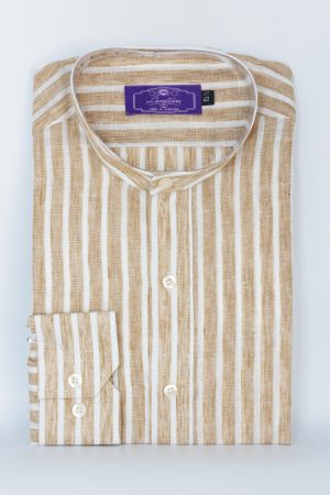 Camisa Lino Ocre Mao