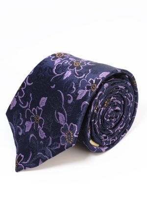 Corbata Floral Púrpura