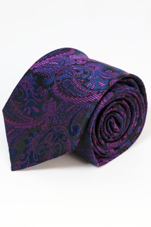 Corbata Paisley Borgoña