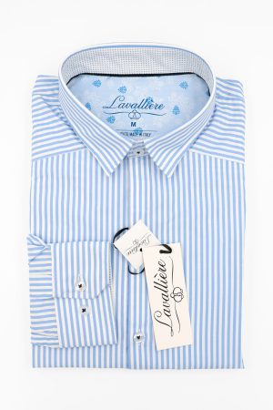 Camisa Rayas Celeste Lavalliere