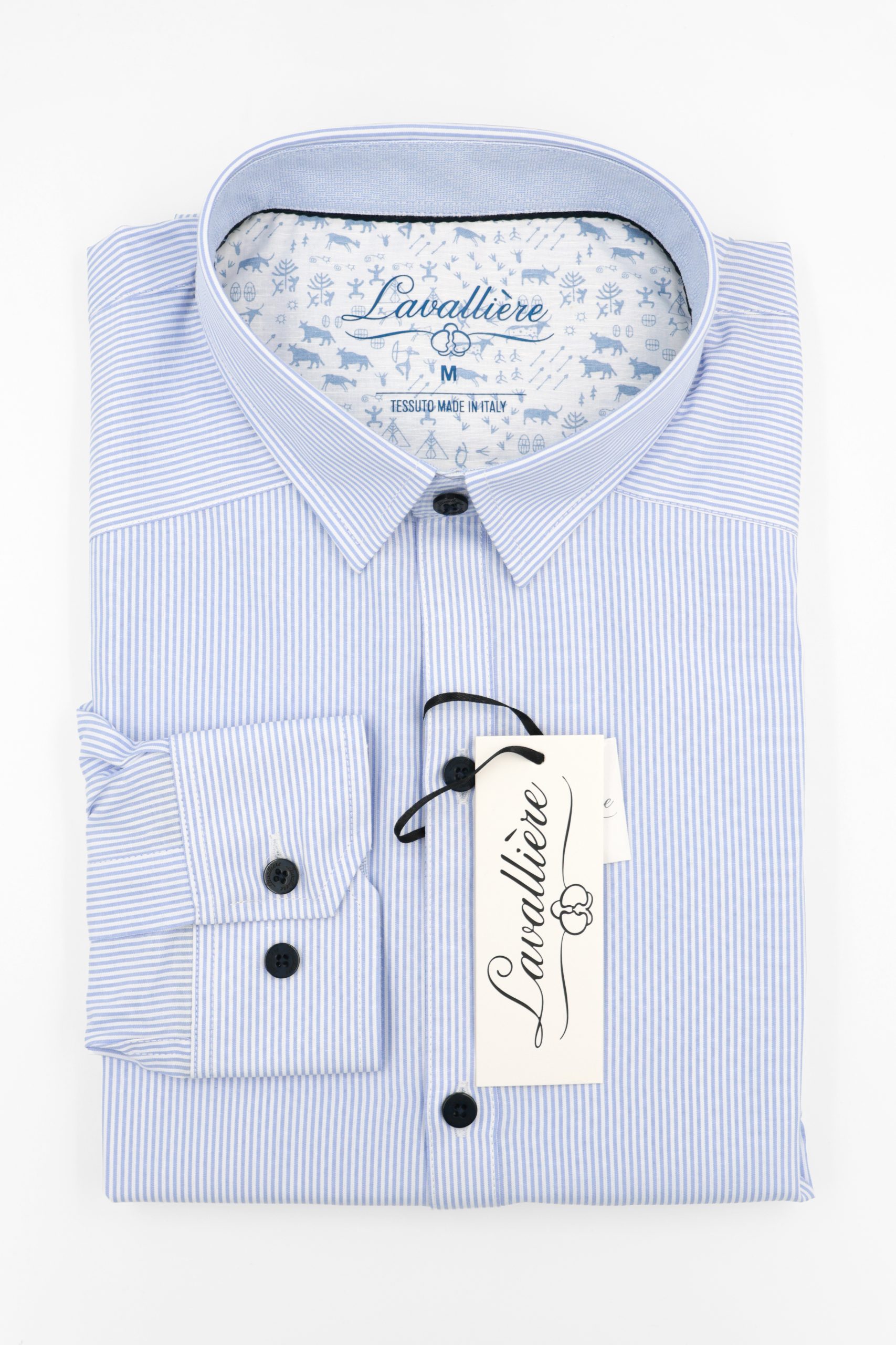 Camisa Rayas Celeste Lavalliere