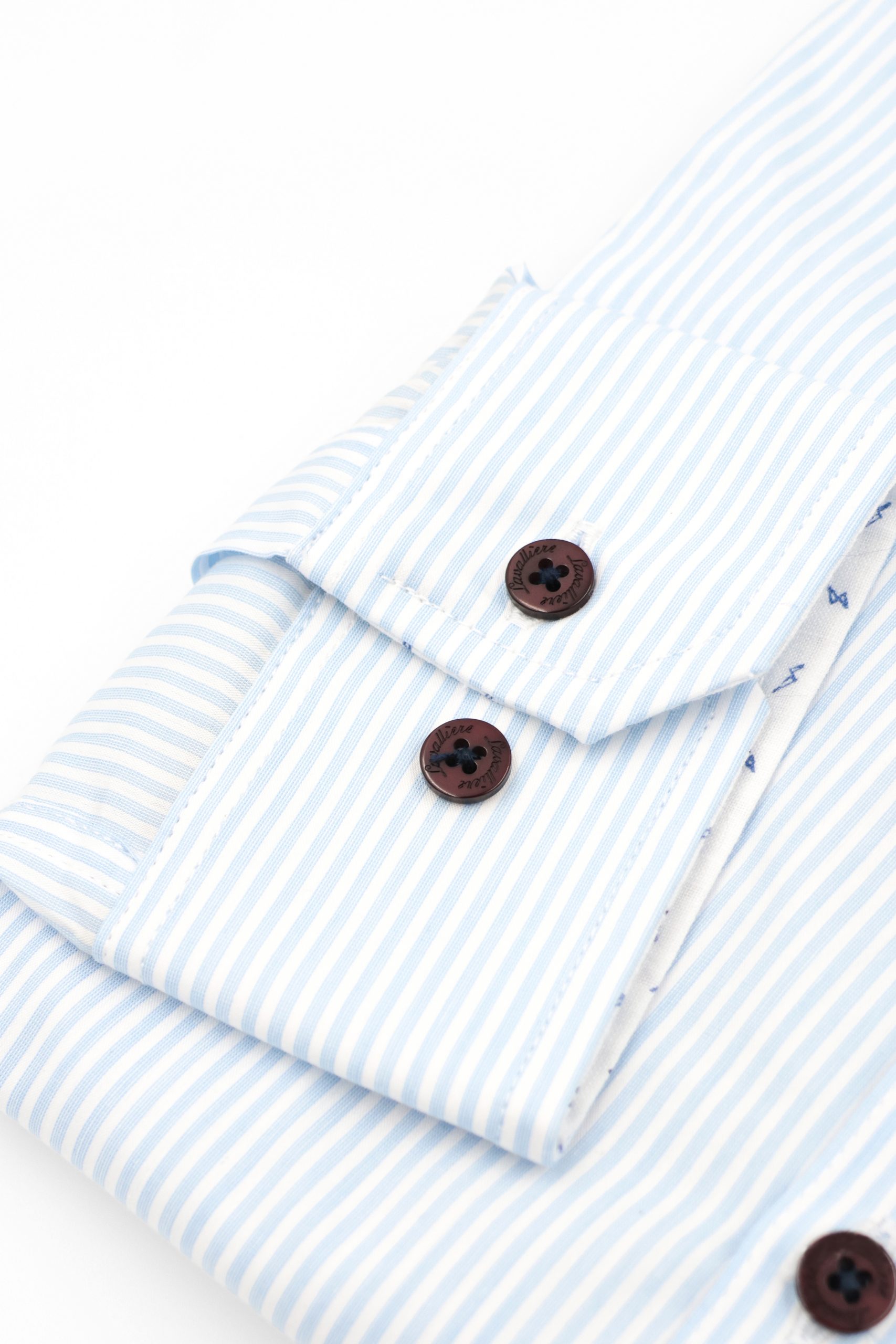 Camisa Rayas Celeste Claro Lavalliere - Imagen 2