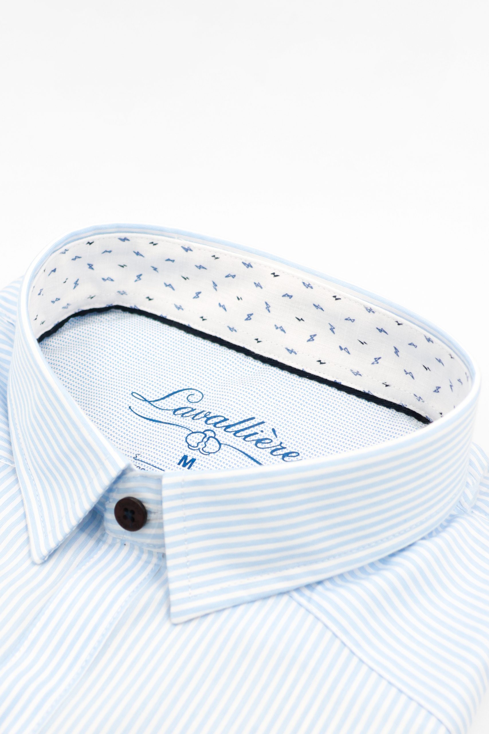 Camisa Rayas Celeste Claro Lavalliere - Imagen 3