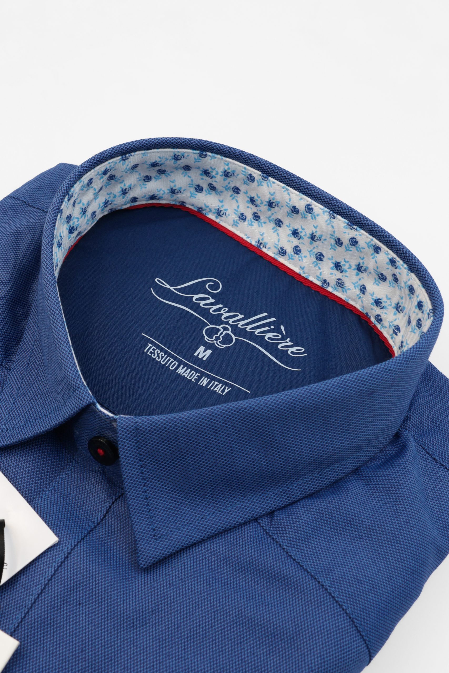 Camisa Azul Royal Texturizada Lavalliere - Imagen 5