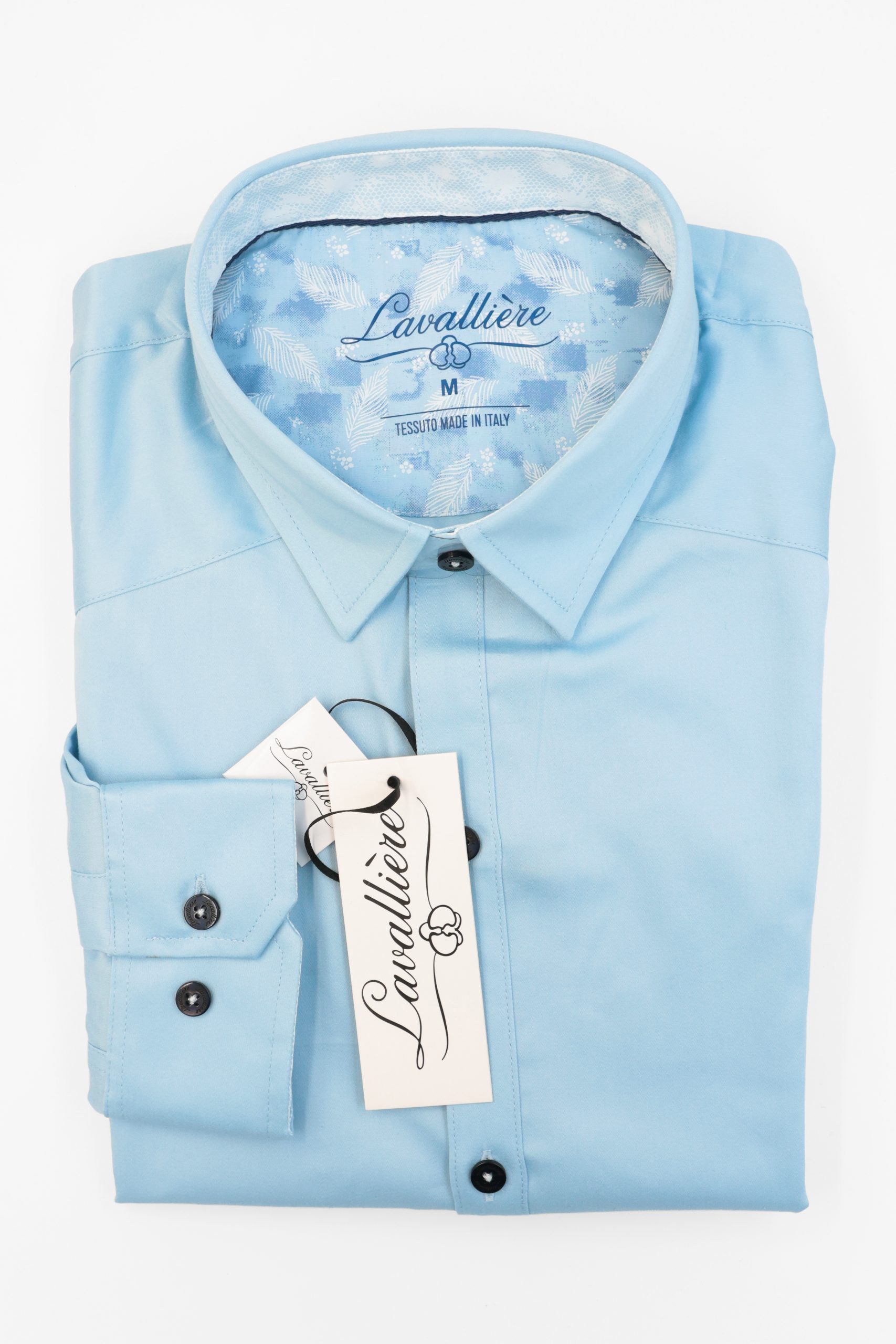 Camisa Celeste Pastel Lavalliere - Imagen 5